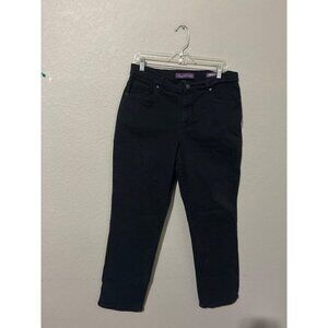 Gloria Vanderbilt Jeans Womens Amanda Size 14 Black High-Rise Slimming Comfort